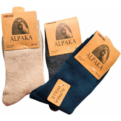 Celoroční ponožky s vlnou Alpaka 3 páry – Zboží Dáma