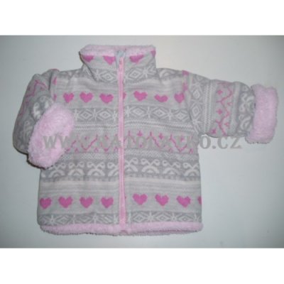 Baby Service zimní kojenecký kabátek Etnik zima šedo-růžová – Zboží Mobilmania