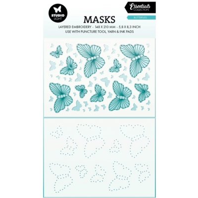 Šablony na vyšívání na papír Studio Light, A5, 2 ks Motýlci – Zboží Mobilmania