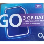 Předplacená karta O2 GO 3 GB + 100 Minut + 50 Kč kredit – Sleviste.cz