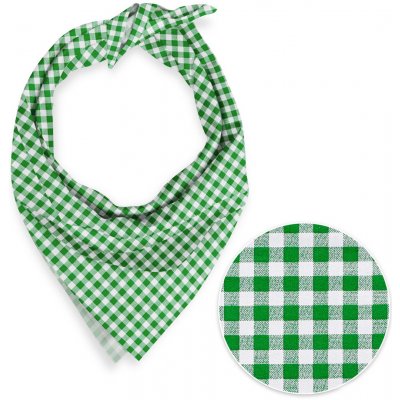 Biante bavlněný šátek Sandra SA-058 kostičky zeleno-bílé – Zboží Dáma