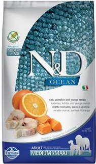 N&D Pumpkin Dog Adult Medium & Maxi Grain Free Ocean 12 kg