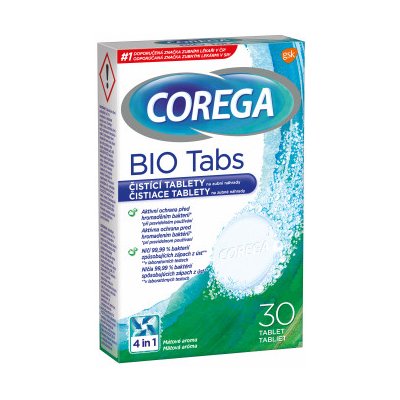 Corega Bio tabs Antibakteriální tablety 30 ks – Zbozi.Blesk.cz