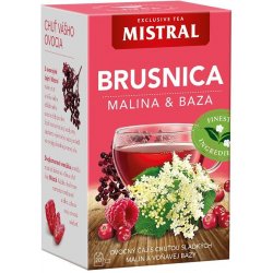 Mistral Ovocno bylinné čaje Brusinka malina & bez 20 x 2 g