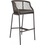 Stern Odea 53 x 59 x 108 cm, rám lakovaný hliník černý (black matt), lankový výplet salt, venkovní látka silk cream (světle šedá) – Hledejceny.cz
