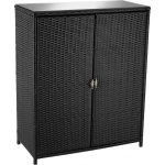 zahrada-XL Zahradní úložná skříň černá 83 x 45 x 76 cm polyratan – Zboží Dáma zahrada-XL Zahradní úložná skříň černá 83 x 45 x 76 cm polyratan – Zboží Dáma