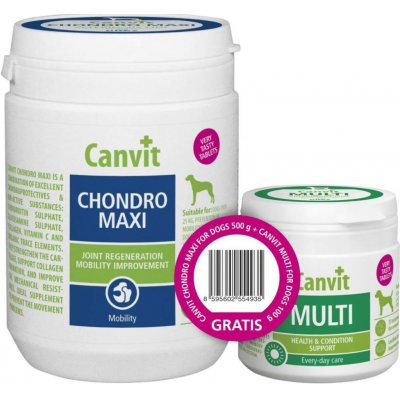 Canvit Chondro Maxi pro psy 500 g + Canvit Multi 100 g – Hledejceny.cz