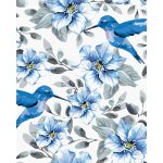 Zuty Malování Podle Čísel Modré Květy A Kolibříci 80 x 100 Cm Plátno Rám 8596530105954 – Hledejceny.cz