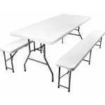 Gardlov 3257 Pivní set plastový skládací 180 cm bílá – Zboží Dáma