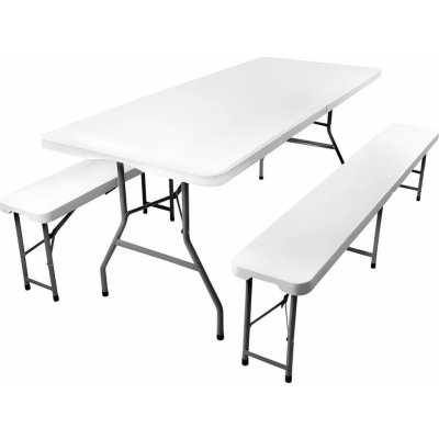 Gardlov 3257 Pivní set plastový skládací 180 cm bílá – Zboží Dáma