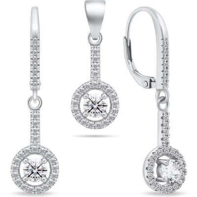 Brilio Silver stříbrný set přívěsku a náušnic SET199W – Hledejceny.cz