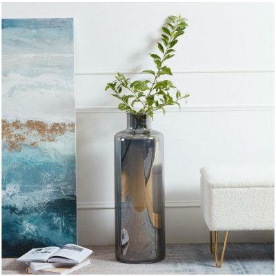 Eglo 421381 - Skleněná váza NABAS 73x25 cm černá/kouřová 421381 – Hledejceny.cz