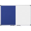 Tabule Bi-Office Popisovací magnetická tabule a textilní nástěnka, bílá/modrá, 900 x 600 mm