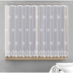 Forbyt Ventura žakárová ELISA, ornamenty, lístky, s bordurou, bílá, výška 150cm (v metráži) – Zboží Dáma