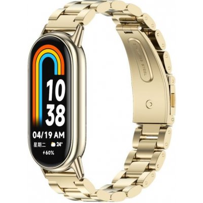 VSECHNONAMOBIL 118044 CLASSIC Kovový řemínek pro Xiaomi Smart Band 10 / 9 / 8 zlatý – Sleviste.cz