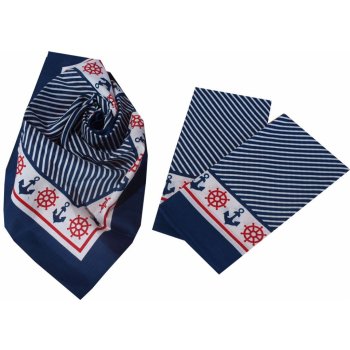 Etex Bavlněný námořnický šátek modrý