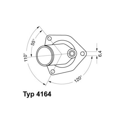 BorgWarner (Wahler) termostat, chladivo 4164.92D – Zboží Mobilmania