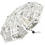 Happy rain noviny deštník skládací dámský bílý – Zboží Dáma
