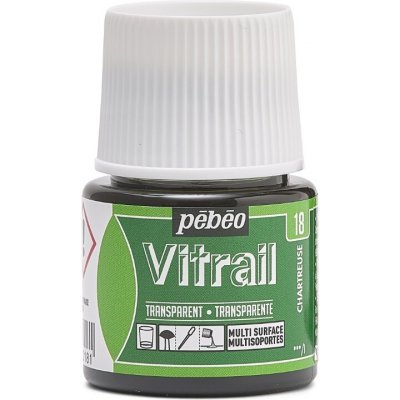 Pébéo Nevypalovací barva na sklo Vitrail 45 ml 18 Chartreuse – Hledejceny.cz