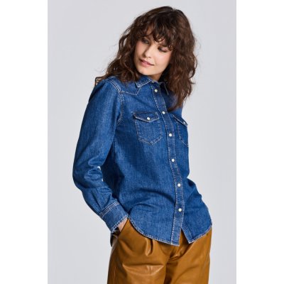 Gant D1. Reg Ular denim shirt modrá – Zboží Mobilmania