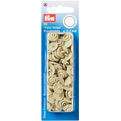 PRYM Plastové patentky "Color Snaps" kulaté, 12,4 mm, 30 ks, béžové – Zbozi.Blesk.cz