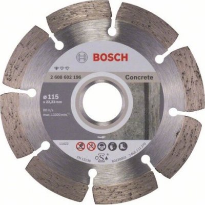 Bosch Dia kotouč Standard for Concrete 115 x 22,23 x 1,6 mm 2608602196 – Hledejceny.cz