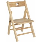Atmosphera for Kids Dřevěná dětská židle STAR hnědé – Zboží Dáma