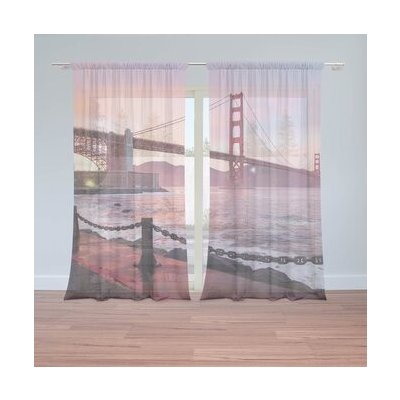 Sablio Záclony Golden Gate: 2ks 150x250cm – Hledejceny.cz