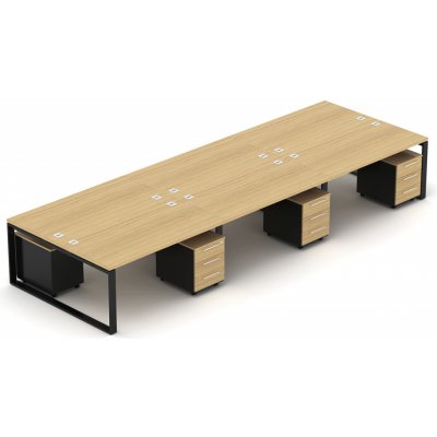Nábytek Designový cz DEBZ39O Kancelářská sestava EPIC Z39 O dub černá – Zboží Dáma