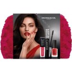 Dermacol Magnum Black řasenka pro objem 9 ml + 07 matná tekutá rtěnka 4,5 ml + 21 Monroe Red dlouhotrvající lak na nehty 11 ml – Zboží Dáma