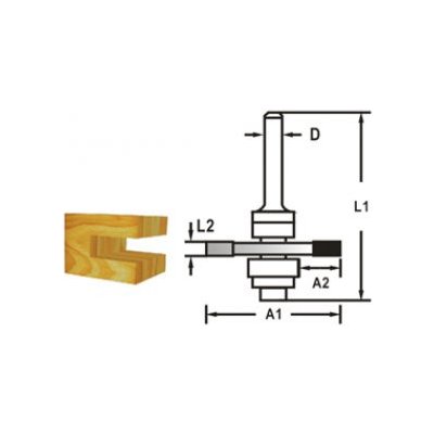 Makita Kotoučová fréza složiskem stopka 8 mm,47,6x2,5x59 mm - D-48957 – Hledejceny.cz