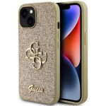 Pouzdro Guess PU Square Mirror Script Logo iPhone 15 zlaté – Zboží Mobilmania