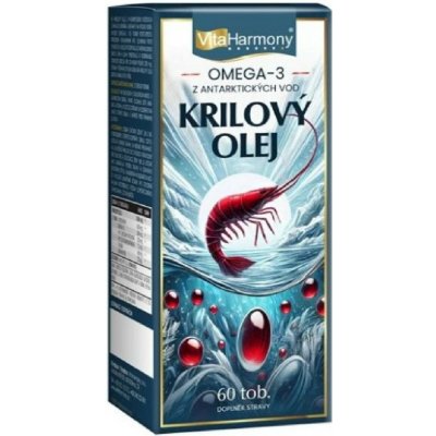 VitaHarmony Krilový olej 1200 mg Omega 3 60 tobolek – Hledejceny.cz