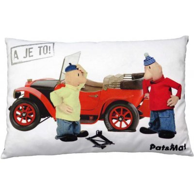 Moravská ústředna Polštář Pat a Mat Defekt A je to! PLYŠ 40x30 – Zboží Mobilmania