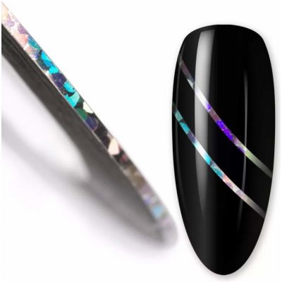 Starnails Samolepící zdobící páska na nehty Silver holografická 1mm – Zboží Dáma