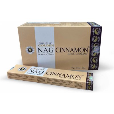 Vijayshree Golden Nag vonné tyčinky Cinnamon Skořice 15 g – Hledejceny.cz