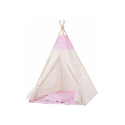 SPRINGOS TIP12-XG Teepee stan Růžový s hvězdami – Zboží Dáma