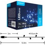 Modee ML-C2002 100LED 10m vánoční řetěz , studená 8 programů IP44 – Hledejceny.cz