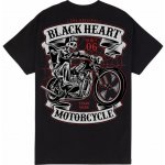 Motorkářské tričko BLACK HEART SKELETON CHOPPER Černá – Zboží Dáma