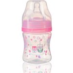 BabyOno Antikoliková lahvička se širokým hrdlem růžová 120ml – Zboží Dáma