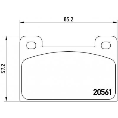 Sada brzdových destiček, vždy 4 kusy v sadě BREMBO P 85 006 (P85006)