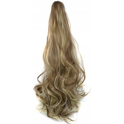 Vlnitý Ponytail se skřipcem přírodní blond s jemným hnědým melírem – Zboží Dáma