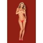 Nádherné body N102 bodystocking red - Obsessive Červená – Hledejceny.cz