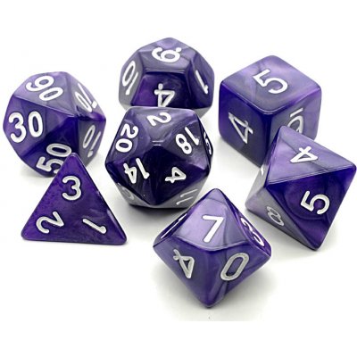 TLAMA games Sada 7 perleťových kostek pro RPG 9 barev Barva: fialová – Zboží Živě