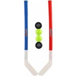 Teddies Hokejka plast 73cm s pukem a míčkem 2 barvy v síťce – Sleviste.cz