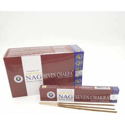 Vijayshree Golden Nag vonné tyčinky Seven Chakra 15 g – Zboží Dáma