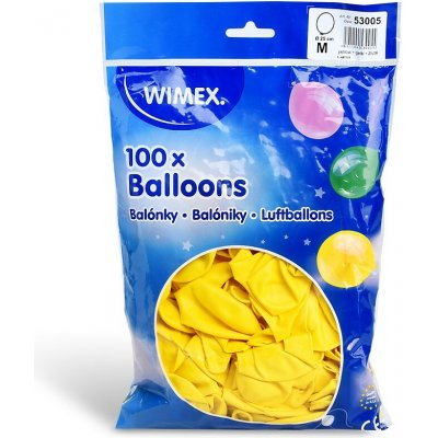 Wimex nafukovací balónky průměr 25 cm, žluté – Sleviste.cz
