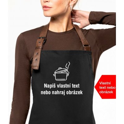 Kariban HobbyTriko Dámská zástěra EXCLUSIVE S vlastním potiskem Černošedá – Hledejceny.cz