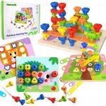 Tooky Toy Logická stavebnice a provlékání Duha – Sleviste.cz