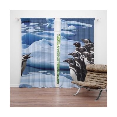 Sablio Závěs Tučňáci: 2ks 140x250cm – Hledejceny.cz